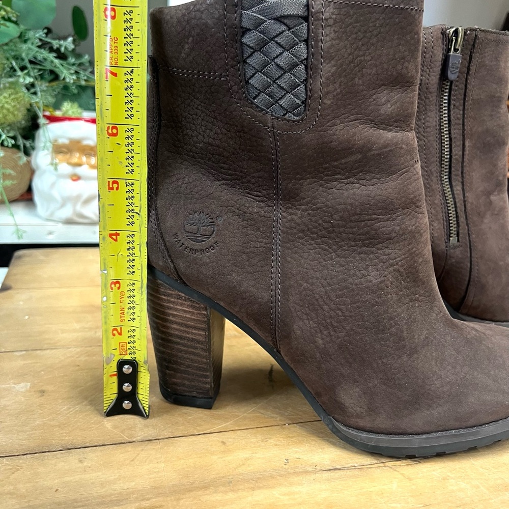 Timberland earth keeper brown boots ladies 8.5 stacked heel waterproof - Picture 10 of 10